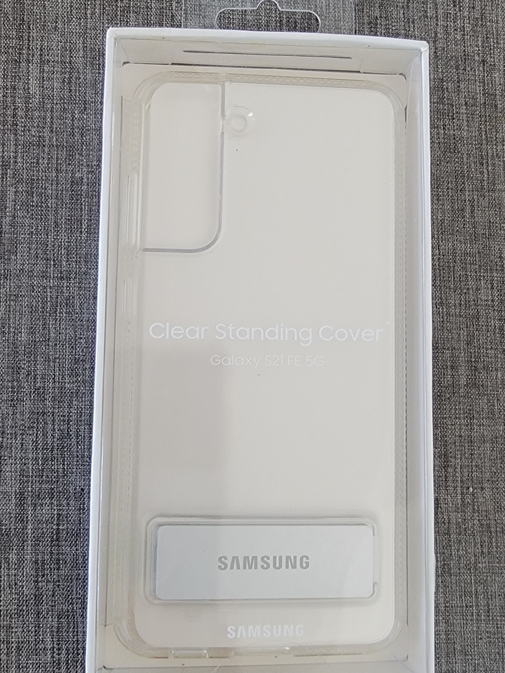 Samsung S21 FE Original Standing Cover Case - Transparent w/Kickstand
